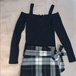 Black Pencil Skirt and Black Blouse, XS (2)